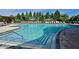 Large community pool at Waterleaf, featuring lounge chairs and clear blue water for relaxation and recreation at 10411 Winding Stream Way, Bradenton, FL 34212