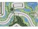 Beautiful aerial map of the neighborhood with golf courses, ponds, and perfectly manicured lawns at 15408 San Lazzaro Ave, Bradenton, FL 34211