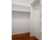 Walk-in closet provides ample storage with shelves and rods for organizing your wardrobe at 21616 67Th E Ave, Bradenton, FL 34211