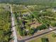 Aerial view of estate showing the boundaries of the property, lush trees, and ponds at 25305 83Rd E Ave, Myakka City, FL 34251