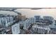 Aerial view of condos showing location with expansive waterfront and bridge views at 301 Quay Commons # 503, Sarasota, FL 34236