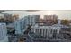 Panoramic aerial view of high-rise buildings and the surrounding cityscape near a body of water at 301 Quay Commons # 503, Sarasota, FL 34236