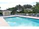 Inviting swimming pool surrounded by lounge chairs and tropical landscaping at 4640 Tower Hill Ln # 2325, Sarasota, FL 34238