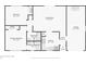 Detailed floor plan of a home featuring a primary bedroom, living room, kitchen, garage, and two bathrooms at 5414 Ansonia Ter, North Port, FL 34287