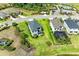 Aerial view of a home with lush landscaping, and manicured lawn at 5583 Summit Gln, Bradenton, FL 34203