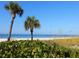Scenic beach view showcasing white sands, clear blue waters, and lush greenery for a serene coastal experience at 6204 Midnight Pass Rd # 102, Sarasota, FL 34242