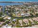 Aerial view of waterfront community and residences on canal, short distance to Gulf of Mexico at 6780 Schooner Bay Cir # 6780, Sarasota, FL 34231