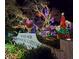 Marie Selby Botanical Gardens illuminated by festive lights and decorated with colorful butterfly decorations for the holidays at 850 S Tamiami Trl # 529, Sarasota, FL 34236
