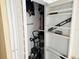 Storage closet with shelves and space for organizing personal items at 850 S Tamiami Trl # 529, Sarasota, FL 34236