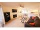 Inviting living room features a cozy fireplace and an open-concept layout at 850 S Tamiami Trl # 704, Sarasota, FL 34236