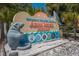 Welcome to Holmes Beach on Anna Maria Island sign with charming marine life statues at 113 8Th S St, Bradenton Beach, FL 34217