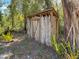 Unique wooden shed surrounded by lush greenery, adding rustic charm to the outdoor space at 1350 40Th St, Sarasota, FL 34234