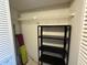 Organized closet featuring shelving and storage space perfect for maximizing storage in your new home at 2700 Coconut Bay Ln # 432, Sarasota, FL 34237