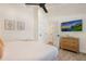 Bright bedroom featuring white ceilings and wood accents at 305 73Rd St, Holmes Beach, FL 34217
