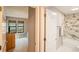 This bathroom has updated marble tile at 4061 Crockers Lake Blvd # 2618, Sarasota, FL 34238