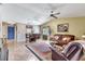 The living area has tile floors, a vaulted ceiling, and a colorful accent rug at 4722 Oak Hill Ln # 44, Sarasota, FL 34232