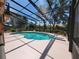 A private pool is surrounded by screened-in lanai, providing a relaxing outdoor retreat at 5340 Dominica Cir, Sarasota, FL 34233
