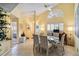 Dining room view showcasing neutral colors and nearby bedroom at 5624 Ashton Lake Dr # 5624, Sarasota, FL 34231