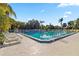 Large pool surrounded by palm trees, offering a serene and tropical environment for residents at 5624 Ashton Lake Dr # 5624, Sarasota, FL 34231