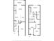 Detailed floor plan showcasing the layout of both floors, including room dimensions and features at 6516 Serenity Fall Ln, Sarasota, FL 34240