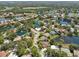 Beautiful aerial view of a lush community with homes nestled among trees and waterways at 8146 Shadow Pine Way, Sarasota, FL 34238