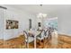 Elegant dining room with classic details, hardwood floors, and an open view to a spacious living area at 829 Bayshore Blvd, Tampa, FL 33606