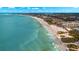 Wide angle aerial view of the beach at 1021 Crescent St # 1, Sarasota, FL 34242