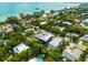 Scenic aerial view featuring Gulf Coast homes and the stunning Gulf of Mexico at 159 Crescent Dr, Anna Maria, FL 34216