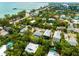 Neighborhood aerial view showcasing proximity to beaches and the intercoastal at 159 Crescent Dr, Anna Maria, FL 34216