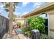 Private backyard space featuring lush plants and trees at 3609 57Th Avenue W Dr # 37, Bradenton, FL 34210