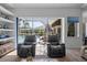 Living room with a view of the screened pool and patio at 3816 Little Country Rd, Parrish, FL 34219