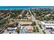 Aerial view of a cozy neighborhood near the ocean with a shared pool at 525 Barcelona Ave # 207, Venice, FL 34285
