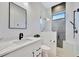 Modern bathroom with sleek vanity, frameless shower, and stylish fixtures creating a spa-like experience at 5939 Redbay Blvd, Bradenton, FL 34210