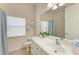 Well-lit bathroom with a spacious vanity, large mirror, and walk-in shower at 12838 Daisy Pl, Bradenton, FL 34212