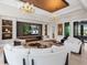 Bright and airy living room featuring plush sofas, patterned rug, and a modern entertainment center with a cozy fireplace at 18826 Ganton Ave, Lakewood Ranch, FL 34202