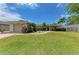 Charming single-story home with a lush green lawn, brick walkway, and mature landscaping, creating inviting curb appeal at 2908 Mayflower St, Sarasota, FL 34231