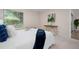 Bright bedroom with large window, decorative table and plant, offering a calming and stylish retreat at 3360 Tallywood Ct # 7082, Sarasota, FL 34237
