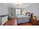Cozy bedroom with natural light, a dresser, side tables, and tranquil gray walls for a relaxing ambiance at 3405 54Th W Dr # 102, Bradenton, FL 34210