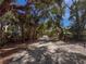 Picturesque dirt road surrounded by dense trees and vegetation, offering a tranquil and secluded pathway at 4576 Cooper Rd, Sarasota, FL 34232