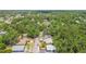 An aerial view showcases a quiet residential neighborhood with tree-lined streets and well-spaced single-Gathering homes at 4741 Watkins Ave, Sarasota, FL 34233
