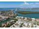 Breathtaking aerial view of a waterfront home, showcasing its coastal surroundings and luxurious appeal at 540 S Polk Dr, Sarasota, FL 34236