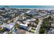 Attractive aerial view of the home and its location near the beach with beautiful landscaping at 540 S Polk Dr, Sarasota, FL 34236