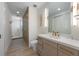 Elegant bathroom with modern fixtures, spacious shower, and stylish gold accents at 540 S Polk Dr, Sarasota, FL 34236