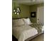Relaxing bedroom featuring a comfortable queen bed with lots of pillows and stylish decor at 6368 Draw Ln # 34, Sarasota, FL 34238