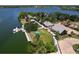Stunning aerial view of the property, highlighting the waterfront location and outdoor area at 6612 Butlers Crest Dr, Bradenton, FL 34203