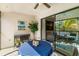 Cozy screened lanai with comfortable seating and scenic views, perfect for relaxing at 7201 Curtiss Ave # 2D, Sarasota, FL 34231