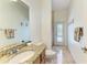 Bathroom with stone counters, single vanity, and shower at 7574 Camden Harbour Dr, Bradenton, FL 34212