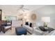 Spacious living room featuring a mix of modern and rustic decor elements at 9008 White Sage Loop # 3605, Lakewood Ranch, FL 34202