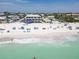 Aerial view of a lovely beachfront condo complex close to turquoise Gulf waters at 101 66Th St # 1, Holmes Beach, FL 34217