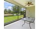 Screened-in lanai with a peaceful view of the lake at 16711 Rivers Reach Blvd, Parrish, FL 34219